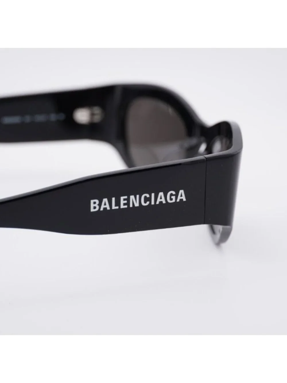 Balenciaga BB0330SK 001 Sunglasses Black Cat Eye Frame, Grey Lenses